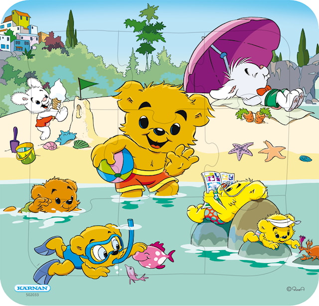 Produktbilde 2 for Rammepuslespill Bamse 9 brikker, Kärnan