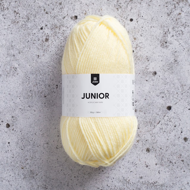 Junior Garn Akrylmix 50 g Ljusgul (67002) Järbo