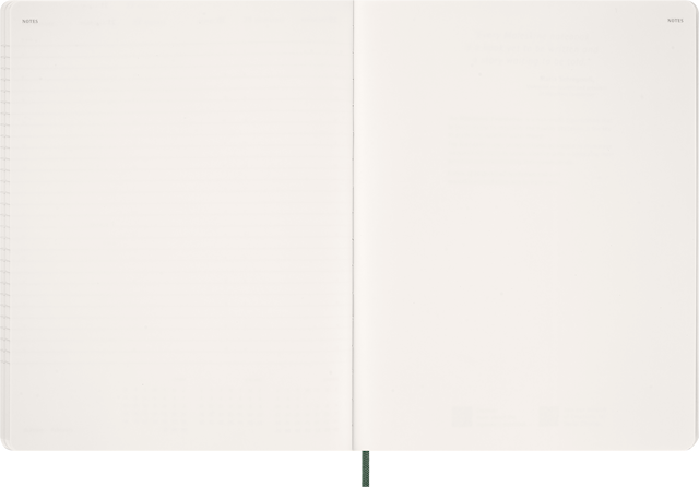 Tuotekuva 4 - Kalenteri 2026 Essential Planner Weekly Vertical XXL Myrtle Green Moleskine