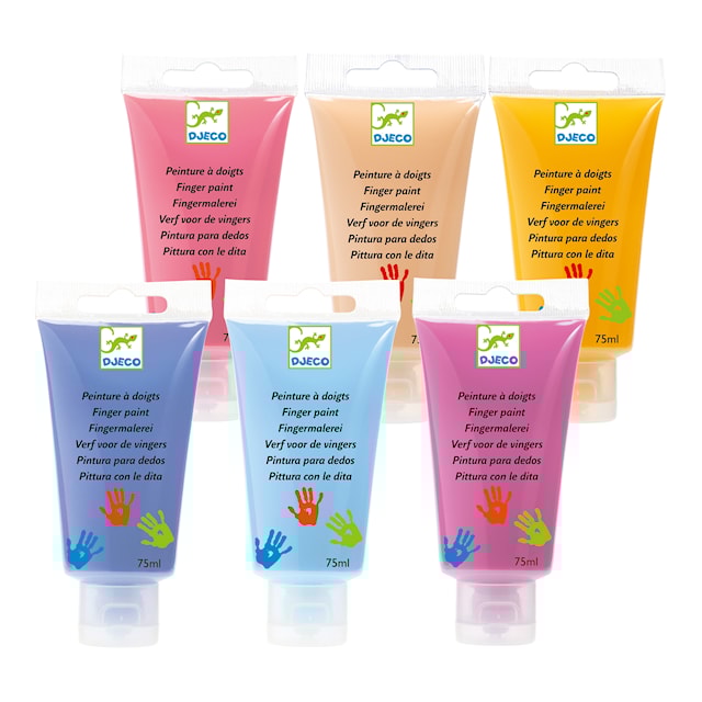 Produktbild 2 för Fingerfärg Pastell från 18 månader 6-pack Djeco
