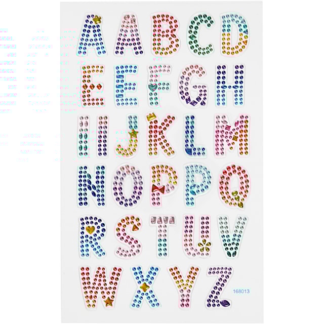 Produktbilde 1 for Diamond stickers, alfabet, ark 10x16 cm, 1 ark