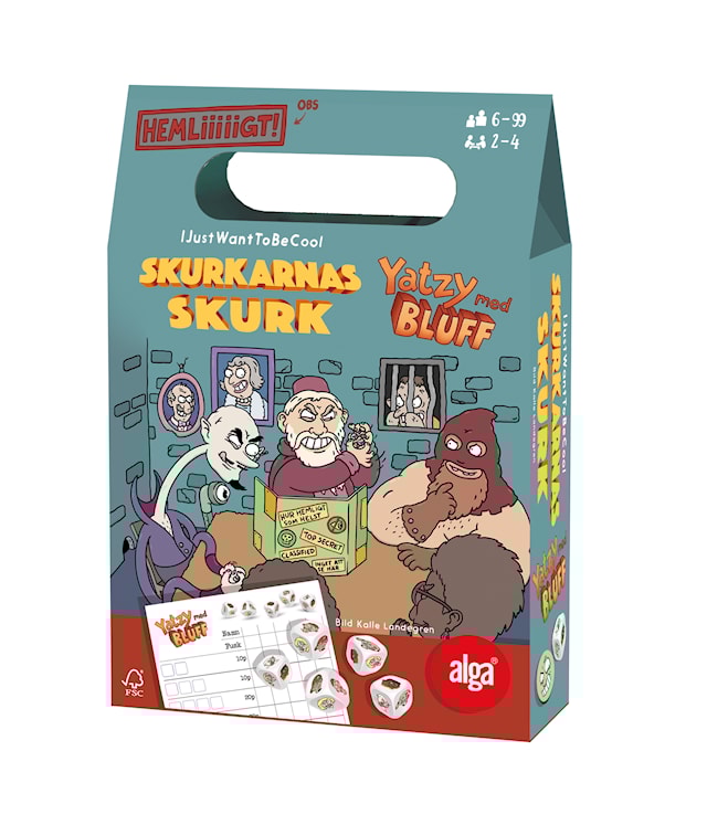 Produktbild 3 för Yatzy med bluff – Skurkarnas skurk; Alga (SE)