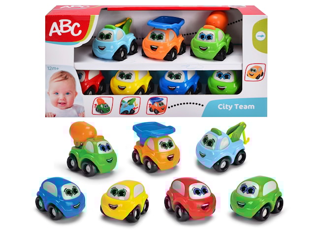 City Team 7-Pack Lelukautoja 7 cm ABC