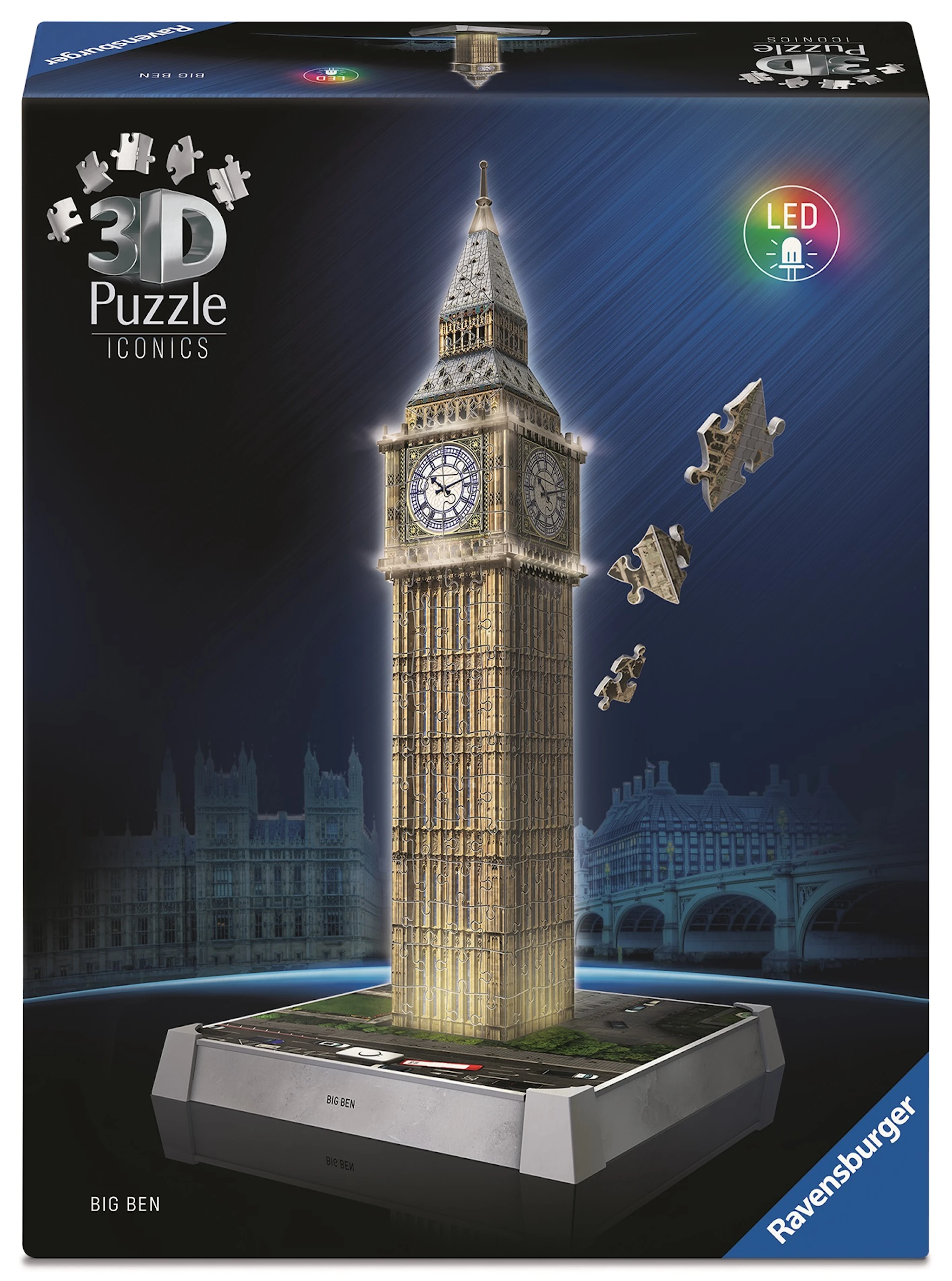 Produktbild för Iconic Big Ben with Light 3D-Pussel 216 Bitar, Ravensburger