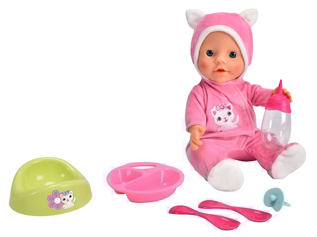 Produktbild 1 för New Born Baby Docka med Kattdräkt, 30cm