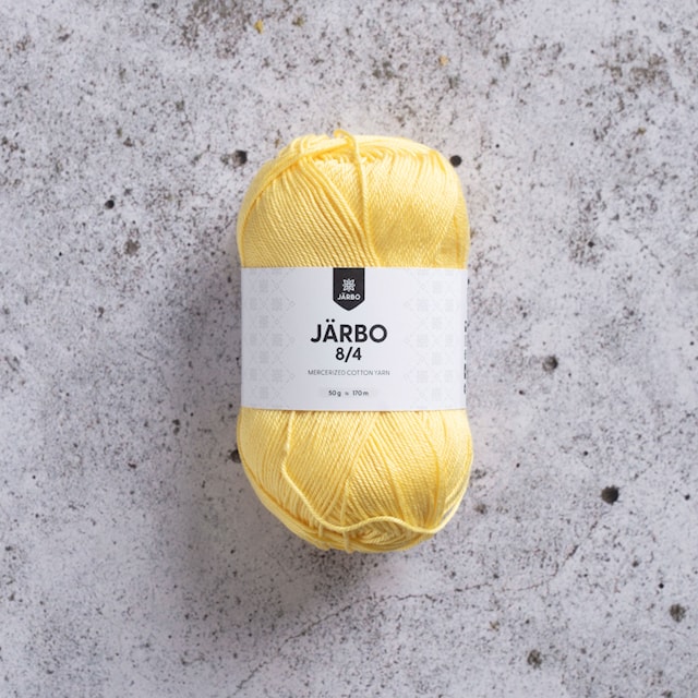 8/4 Bomullsgarn 50 g Gul (32001) Järbo