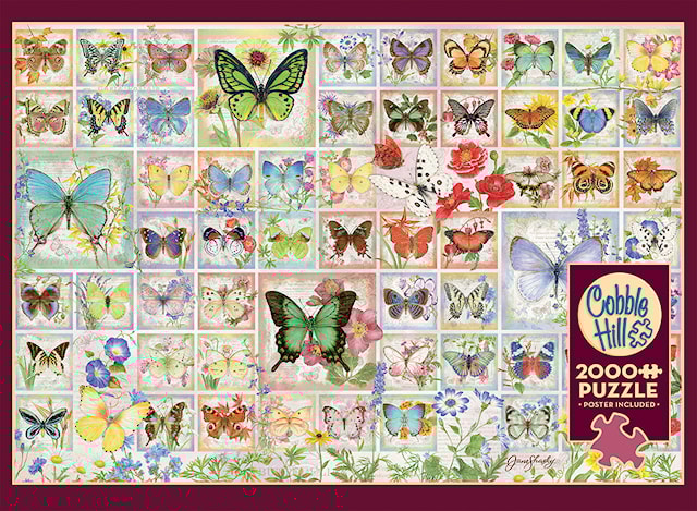 Produktbilde 1 for Puslespill Butterflies and Blossoms 2000 brikker, Cobble Hill