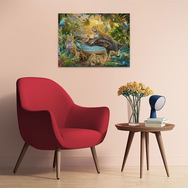 Produktbilde 4 for Leopard familie i jungelen Puslespill 1500 brikker, Ravensburger