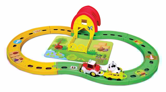 Produktbild 1 för Bb Junior Farm Tractor Shake-It Runner Infinity Tågbana Bburago