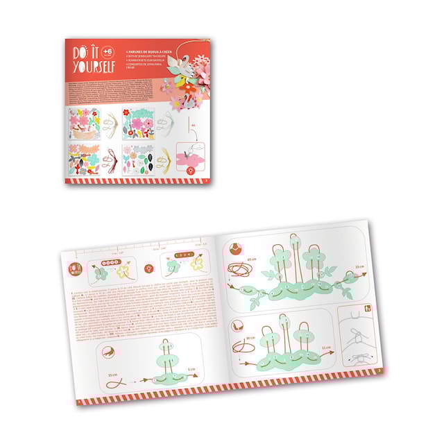 Produktbilde 2 for DIY-sett med papirblomster og Djeco-smykker