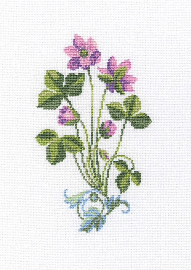 Broderikit klöverblomma 11,5x19,5 cm RTO