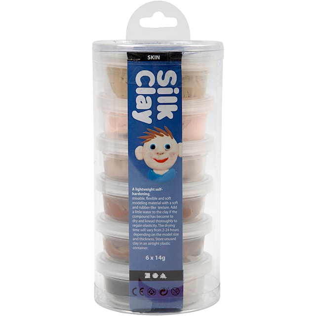 Produktbilde 1 for Silk Clay®, skin colours, 6x14 g/ 1 pk.