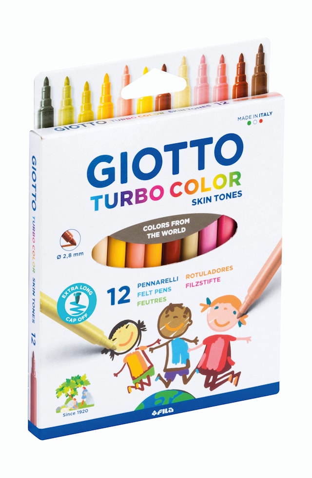 Tuotekuva 2 - Giotto Turbo Color Skintones  -tussit, 12 kpl