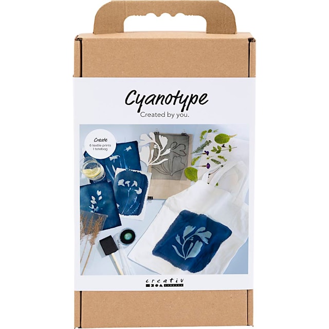Produktbilde 1 for DIY Kit Cyanotrykk, Tekstil, blå, 1 pk.