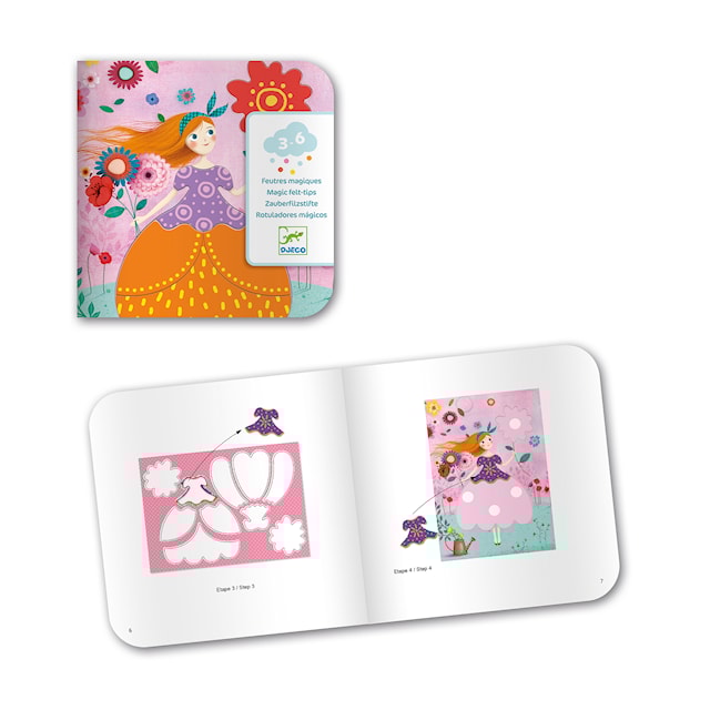 Produktbild 5 för Rolig och Magisk Färgläggning av Klänningar Djeco