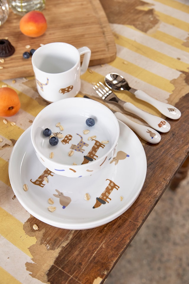 Produktbilde 4 for Barnservis Porslin/Silikon Little Mateys Lässig