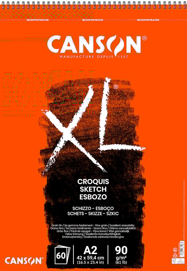 Tuotekuva 1 - Canson XL Croquis 60 Arkkia 90 g A2