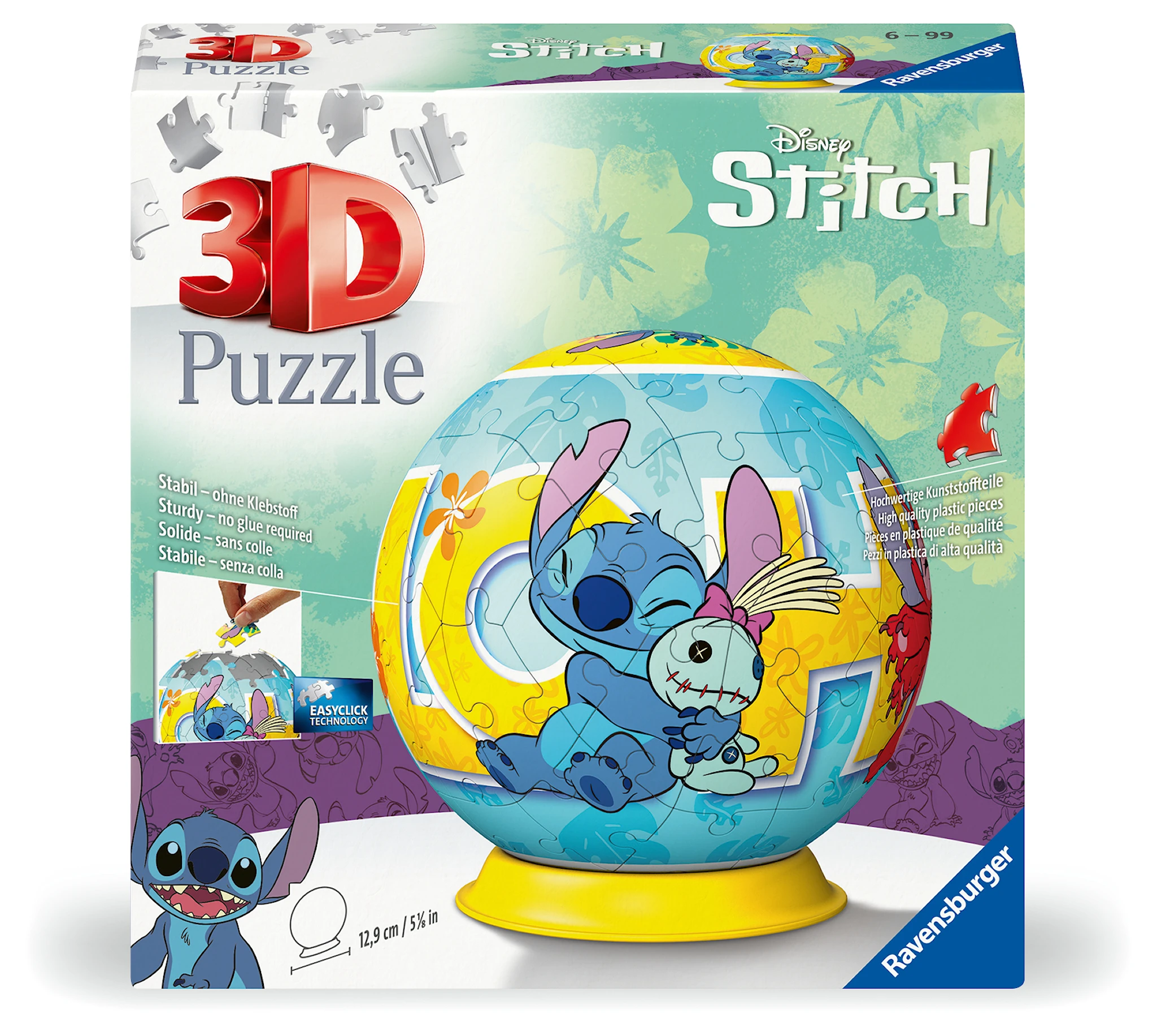 Produktbilde for Disney Stitch 3D-puslespill 72 deler, Ravensburger