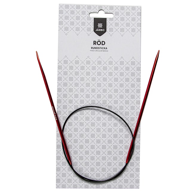 Rundstickor 60 cm/2,0 mm Röd 1 st Järbo
