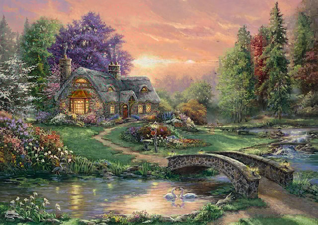 Produktbilde 2 for Sweetheart Retreat Thomas Kinkade Puslespill 1000 brikker Schmidt