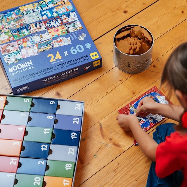 Produktbild 2 för Adventskalender Pusselkalender 24x60 Bitar Mumin
