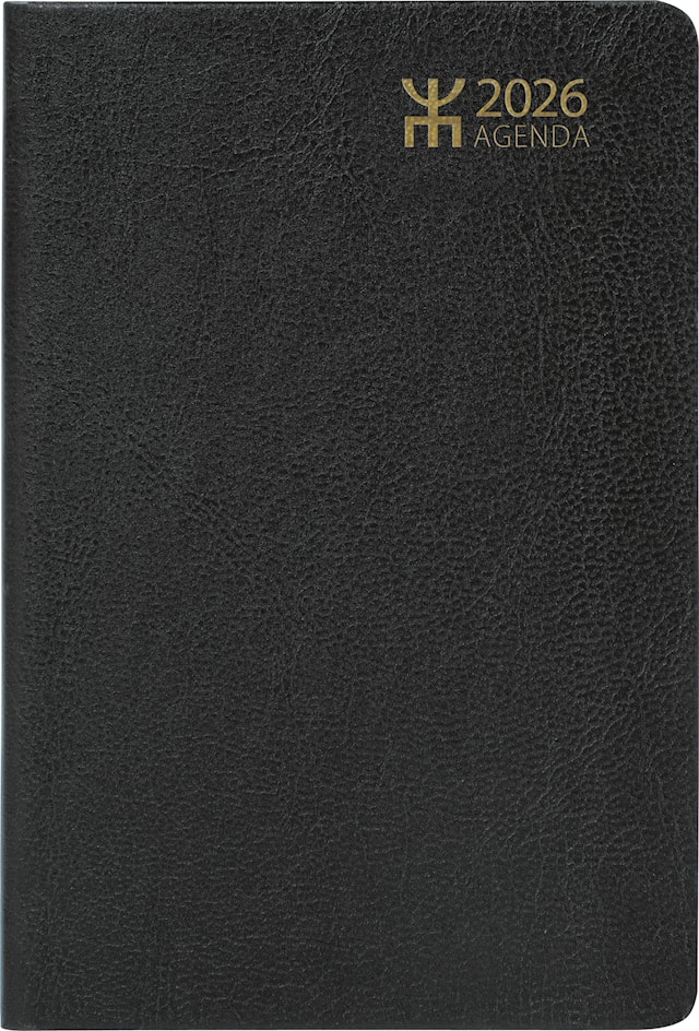 Produktbild 1 för Kalender Agenda 2026 Svart Almanacksförlaget