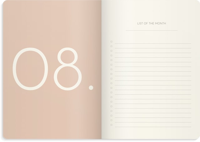 Produktbild 2 för Kalender Odaterad A5 Veckouppslag Deluxe Burde