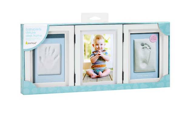 Produktbild 2 för Babyprints Deluxe ledad Ram Trippel, Vit, Pearhead