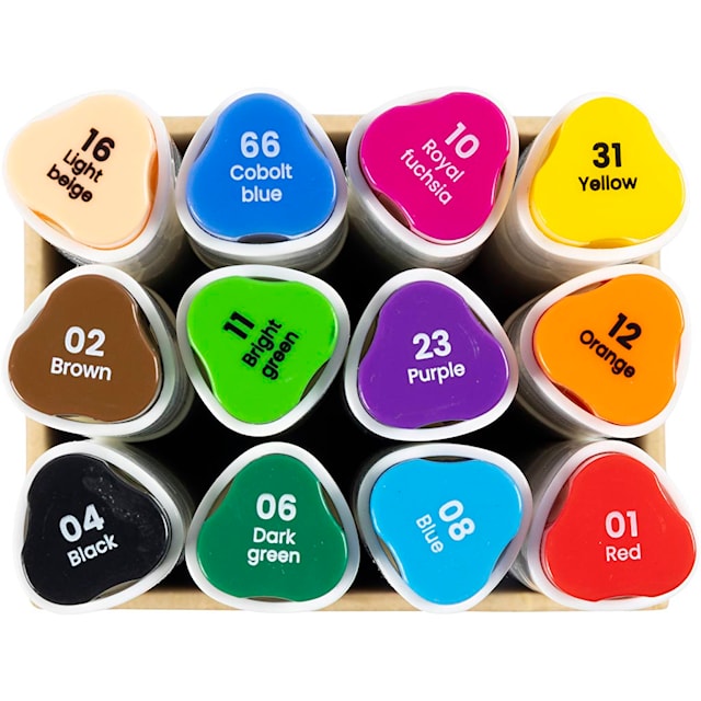 Produktbild 3 för Markers Tusch Dubbelspets 12-pack Creativ Company