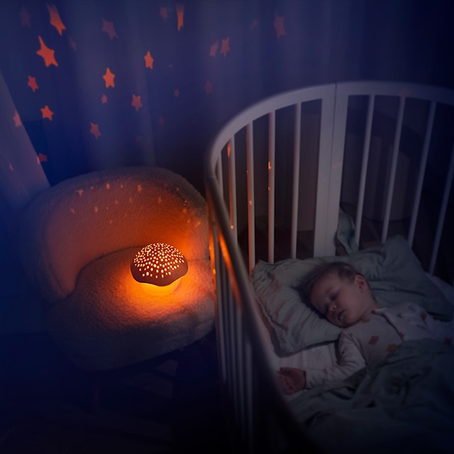 Produktbild 5 för Pabobo Nattlampa med musik, Svamp Orange