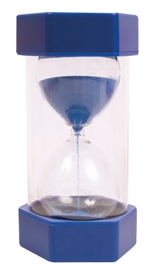Stort Timeglass 5 min Mørkeblå MyPauze