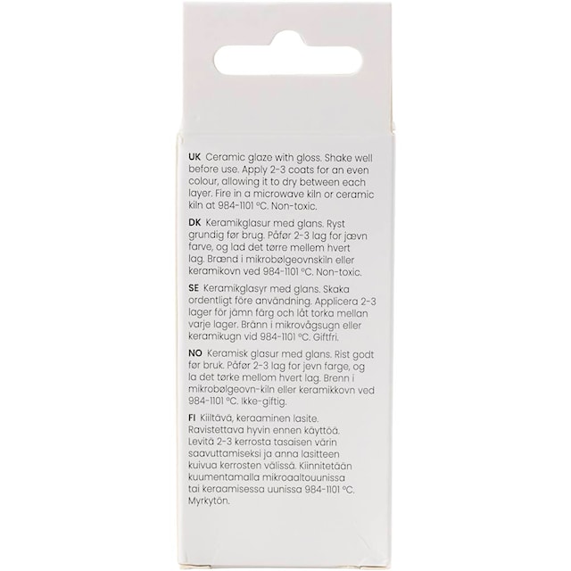 Produktbild 2 för Keramikglasyr, 984-1101 °C, täckande, Art Grey, 60 ml/ 1 burk