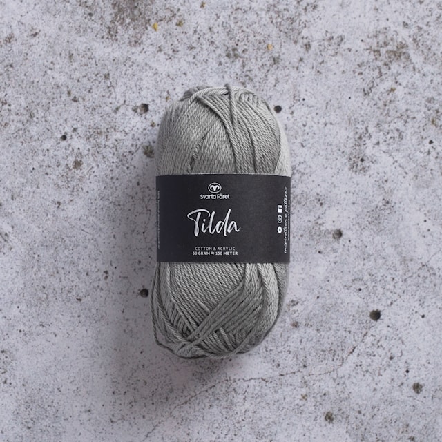 Tilda Lanka Puuvillasekoite 50 g Keskiharmaa Svarta Fåret