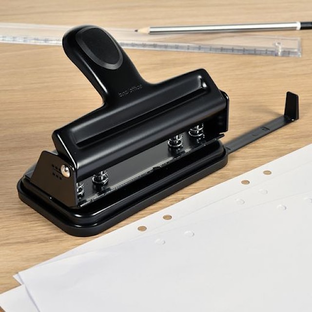 Produktbild 2 för Hålslag Svart Trio Classic 4 Hål BNT Office