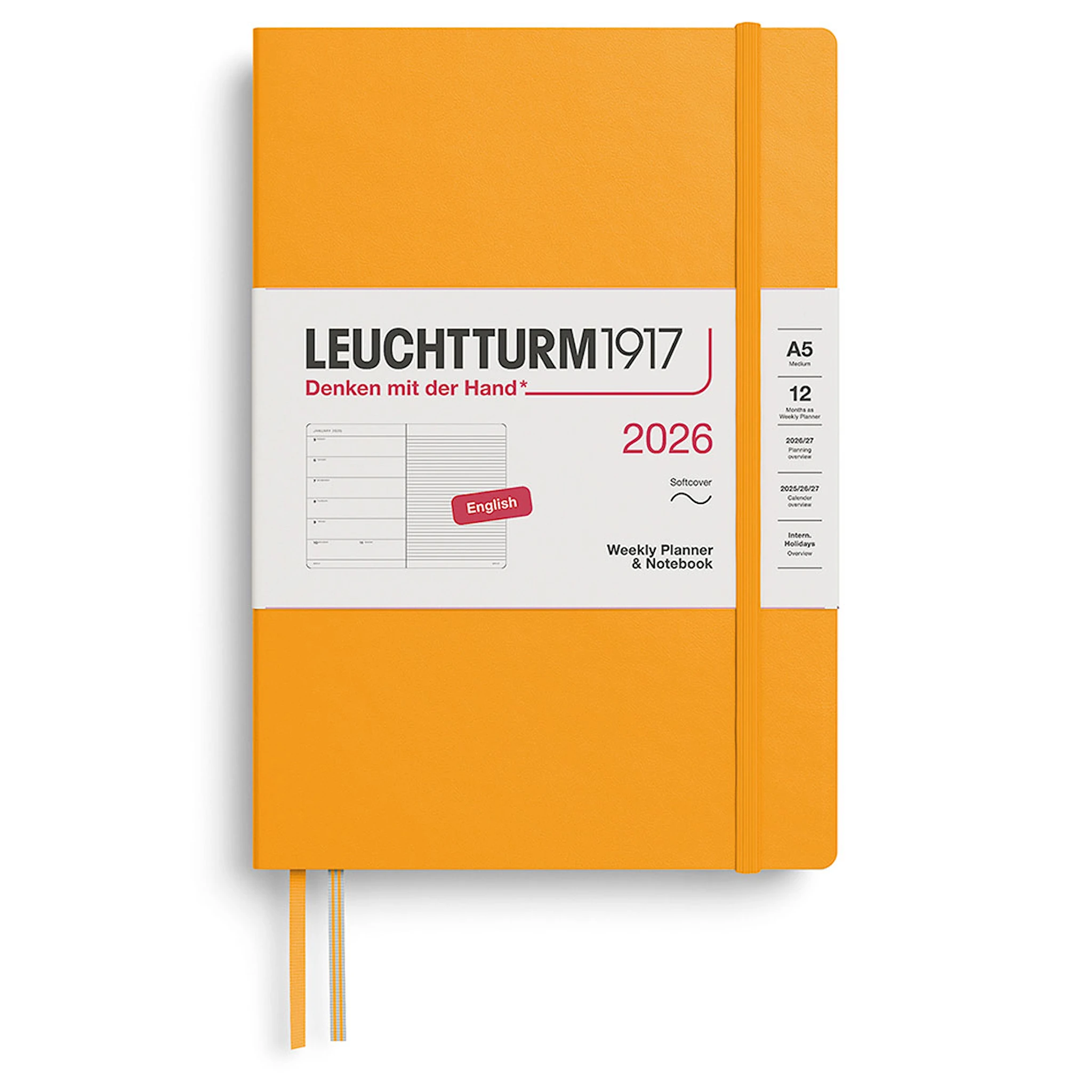 Tuotekuva ille Weekly Planner & Notebook 2026 A5 Soft Rising Sun Leuchtturm1917