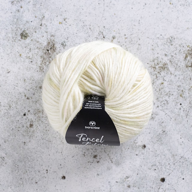 Tencel Blow alpakka-sekoite lanka 50g Verdant Pixels 100 Svarta Fåret