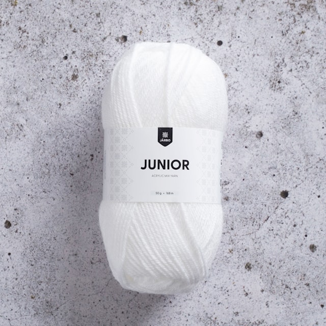 Junior Garn Akrylmix 50 g Vit (67001) Järbo
