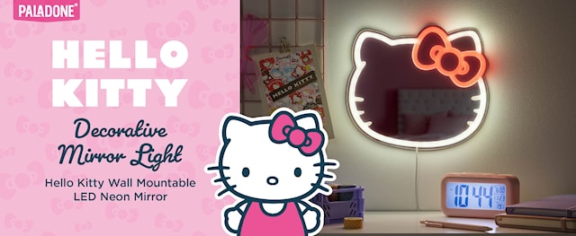 Produktbild 6 för Hello Kitty Väggmonterad LED Neon Spegel Paladone