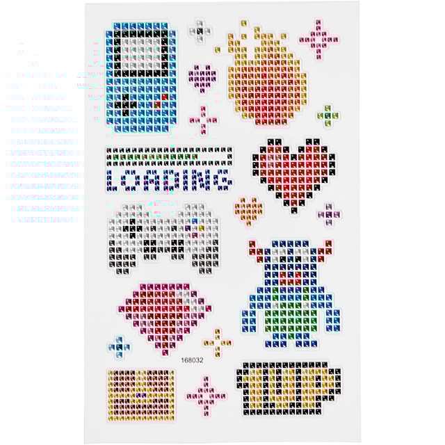 Produktbild 3 för Diamond stickers, Gaming, 1 ark