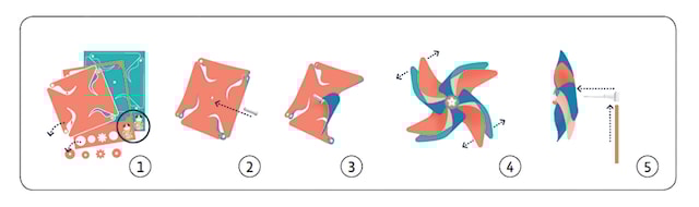 Produktbilde 2 for DIY-sett Vindspinner Djeco