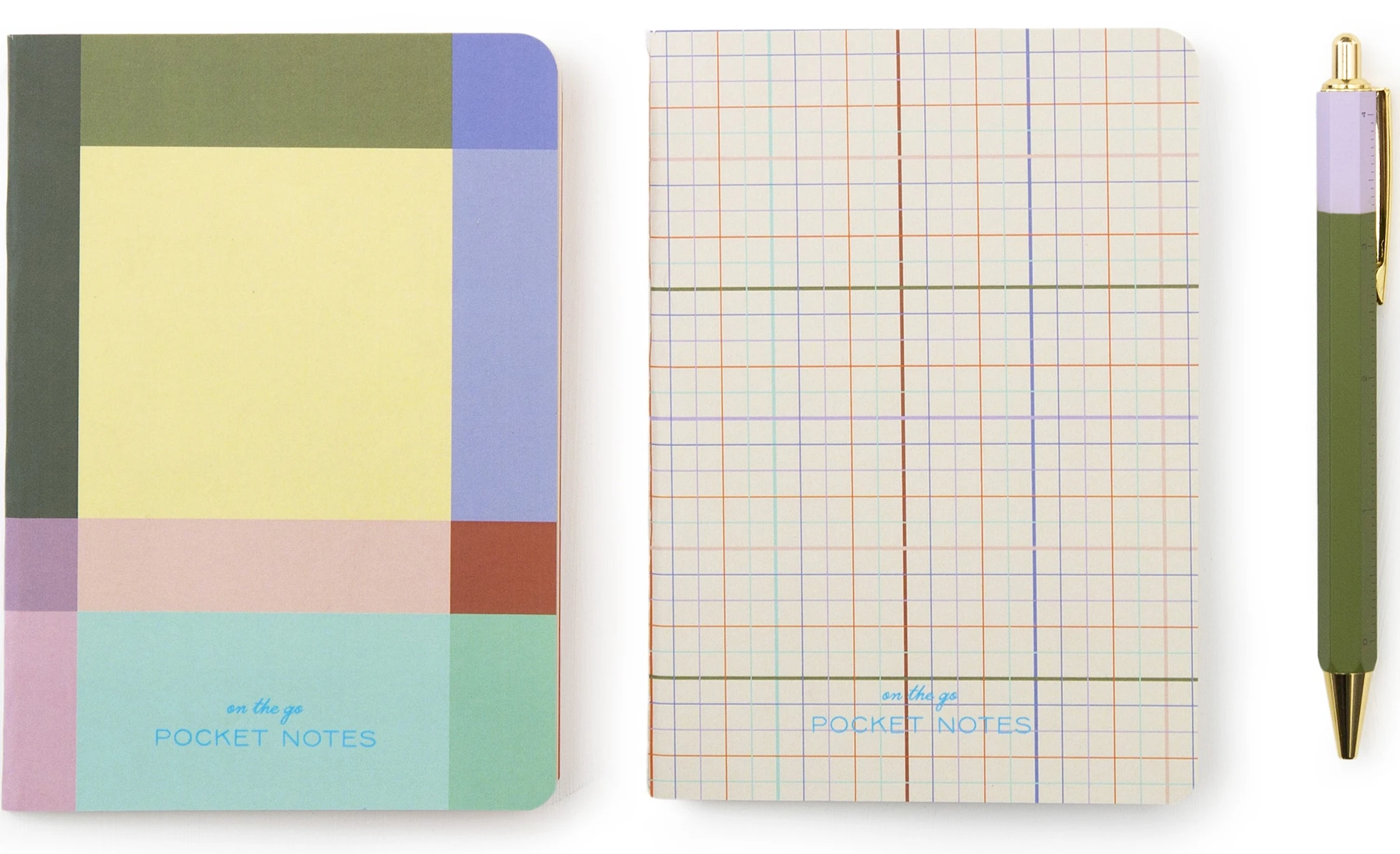 Produktbilde for Skrivesett med notatbøker, kulepenn og pennholder Inkerie