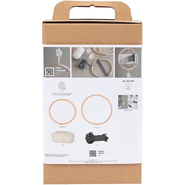 Produktbilde 4 for DIY Kit Makramè, Mobil, grå, off white, 1 pk.