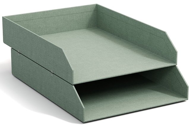 Produktbild 1 för Brevkorg Stapelbar Soft Teal 2-pack Bigso Box of Sweden