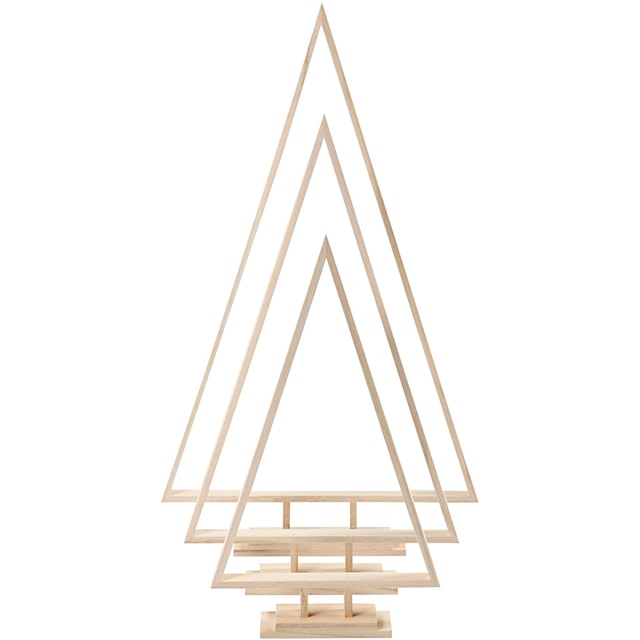 Produktbilde 3 for Juletre, H: 40+50+60 cm, B: 22,5+29+35 cm, 3 stk./ 1 pk.