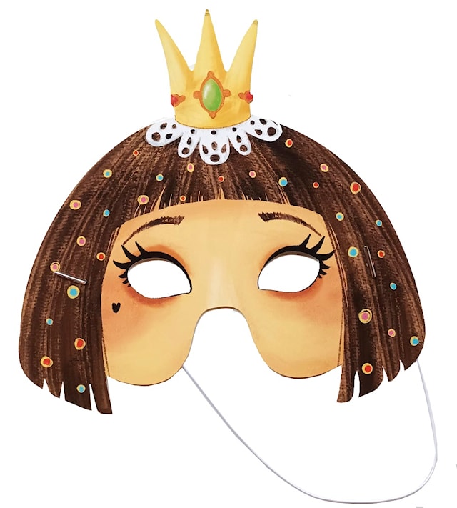 Tuotekuva 5 - Kasvonaamarit ja aarrejahti Prinsessat 5-pakkaus Fridolin