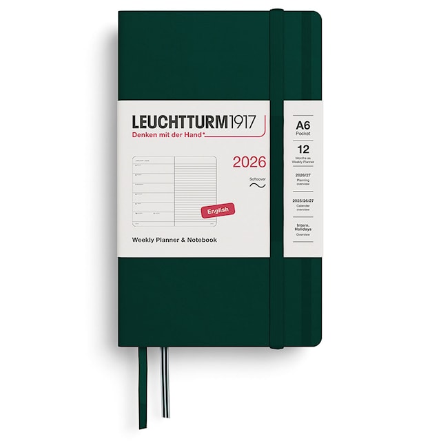 Weekly Planner & Notebook 2026 A6 Soft Forest Green Leuchtturm1917