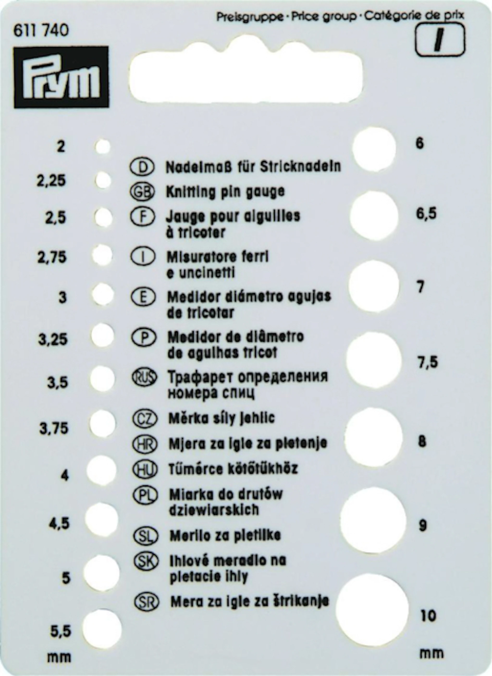 Produktbilde for Strikkemåler 1 stk. Prym