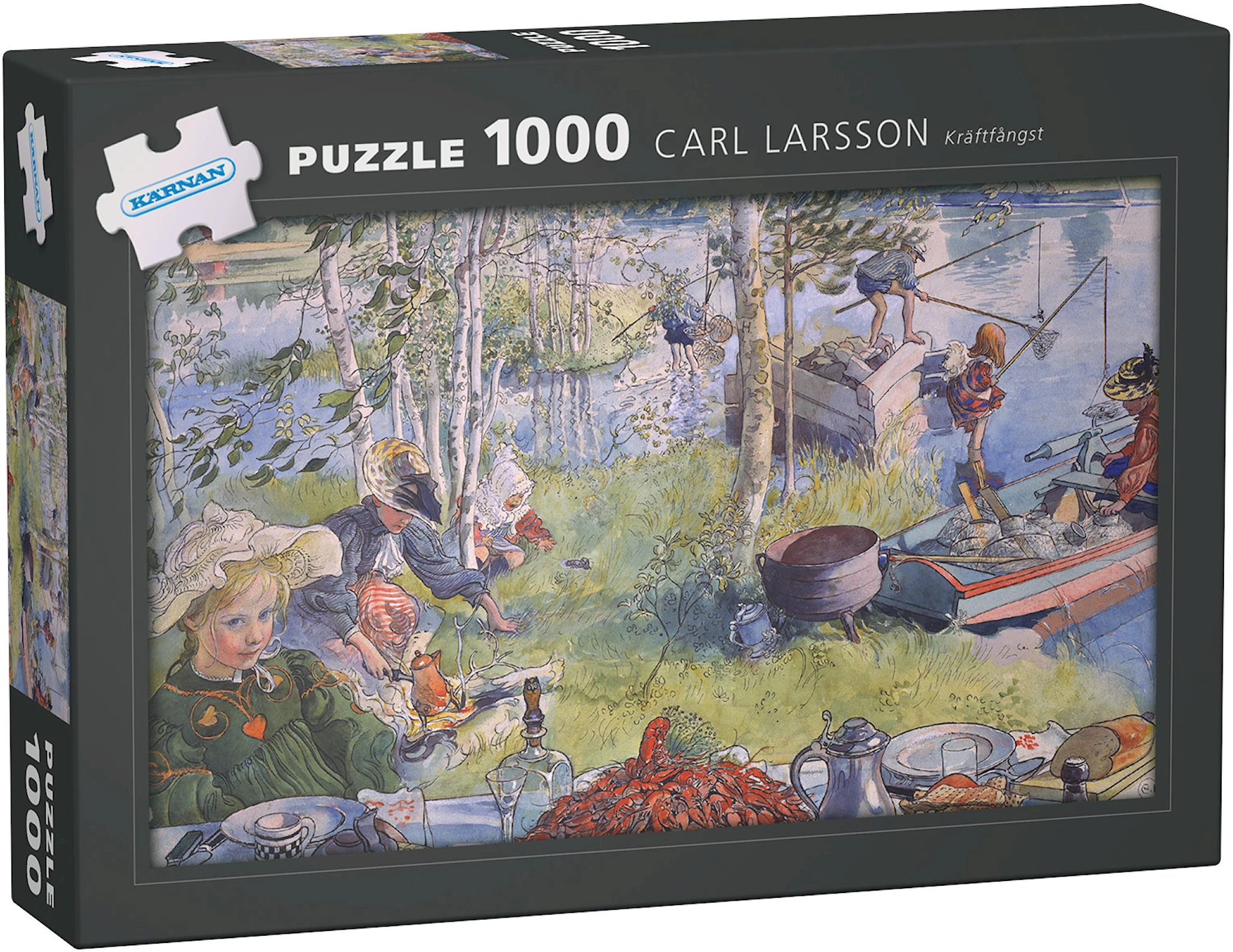 Produktbild för Carl Larsson, Kräftfångst, Pussel, 1000 bitar, Egmont Kärnan