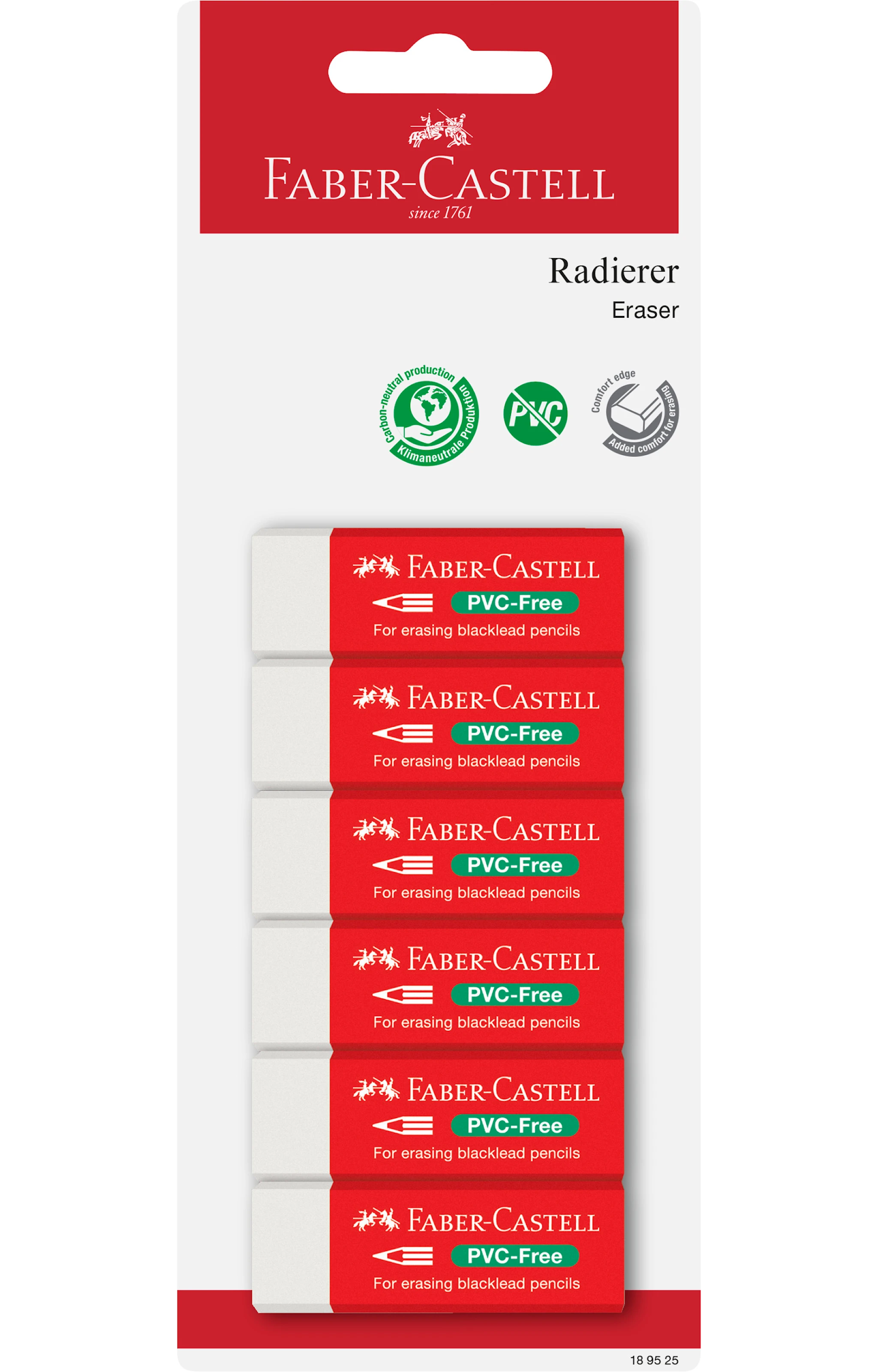 Produktbilde for Viskelær PVC-fri 6-pk, Faber-Castell