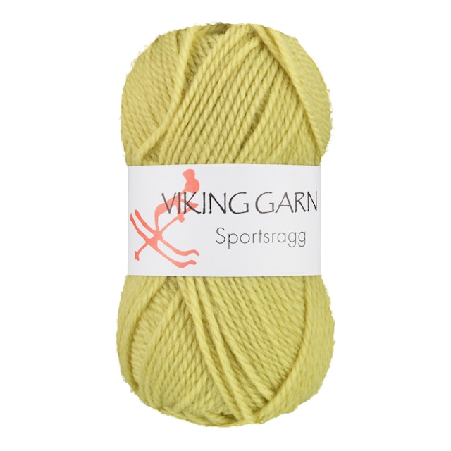 Sportsragg Garn Ullmix 50 g Ljusgrön 531 Viking Garn